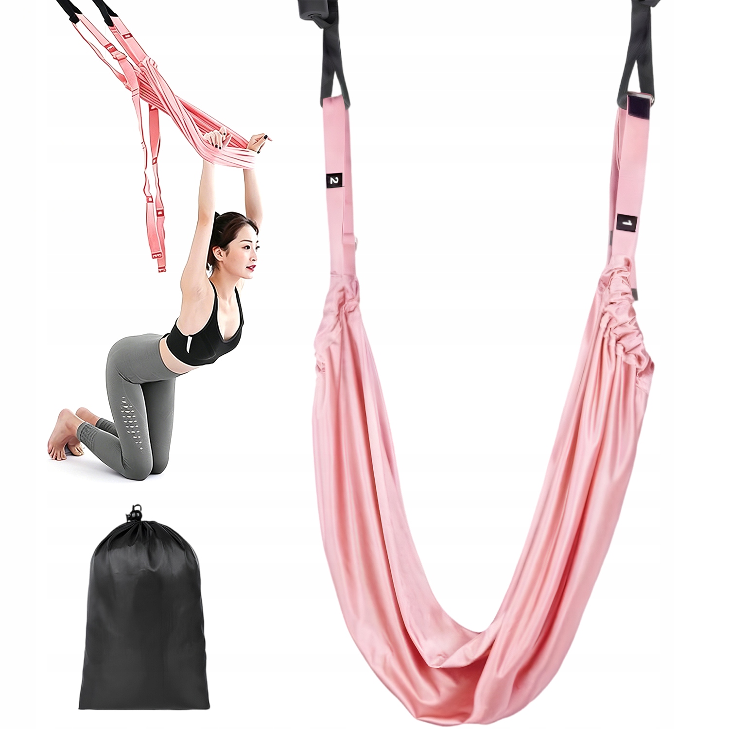 Taśma Do Jogi W Powietrzu Regulowana Z Kotwicą Do Drzwi Pilates Fitness