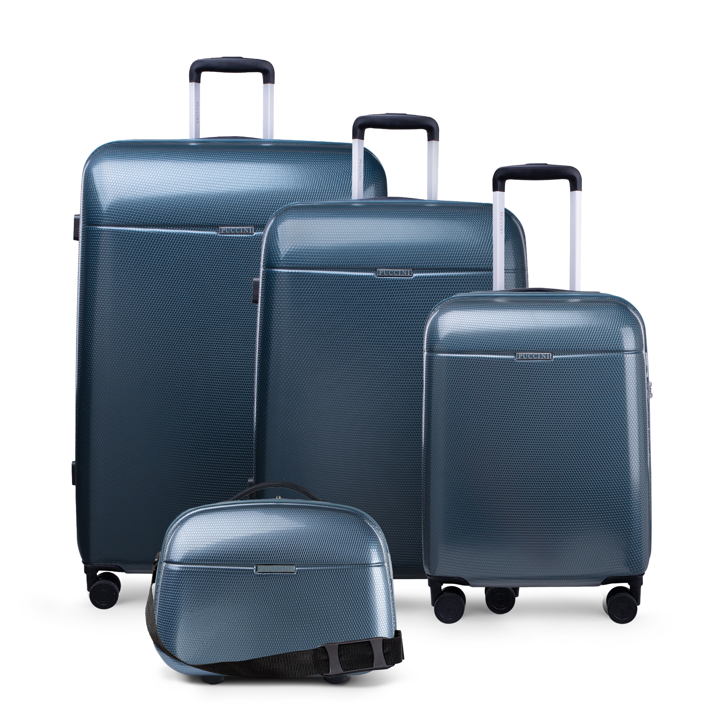 Puccini Zestaw Walizek Podróżnych Kuferek Pc Poliwęglan Polikarbon 4w1