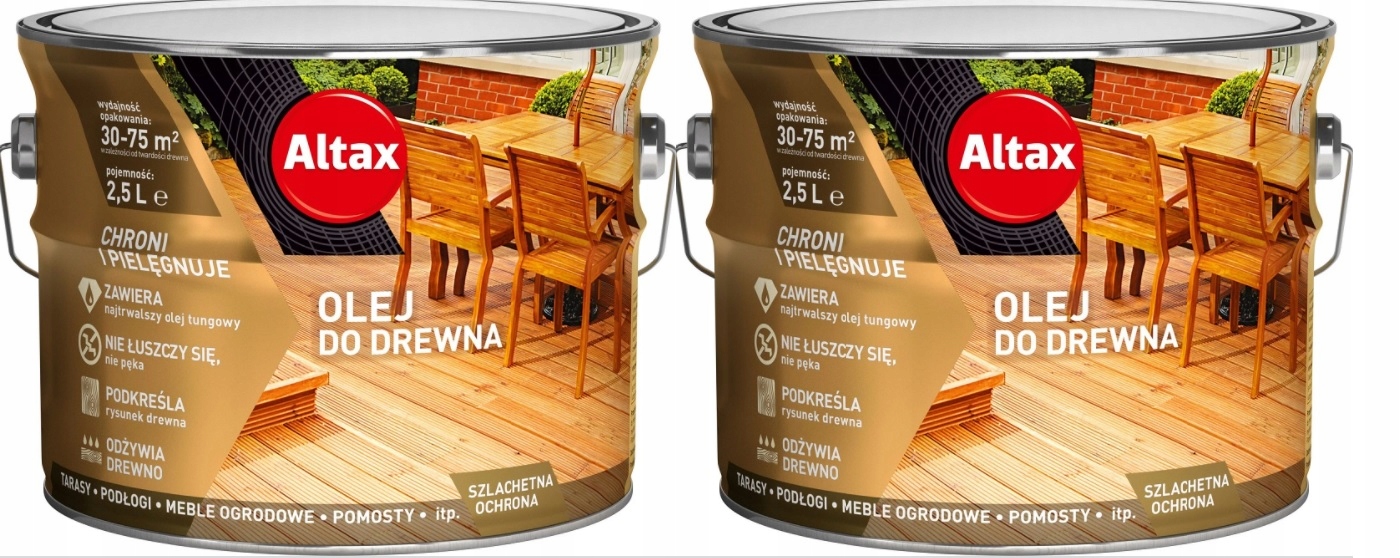 

Altax Zestaw Bezbarwny Olej Do Drewna 5L