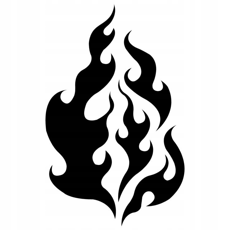 Огонь черно белый рисунок