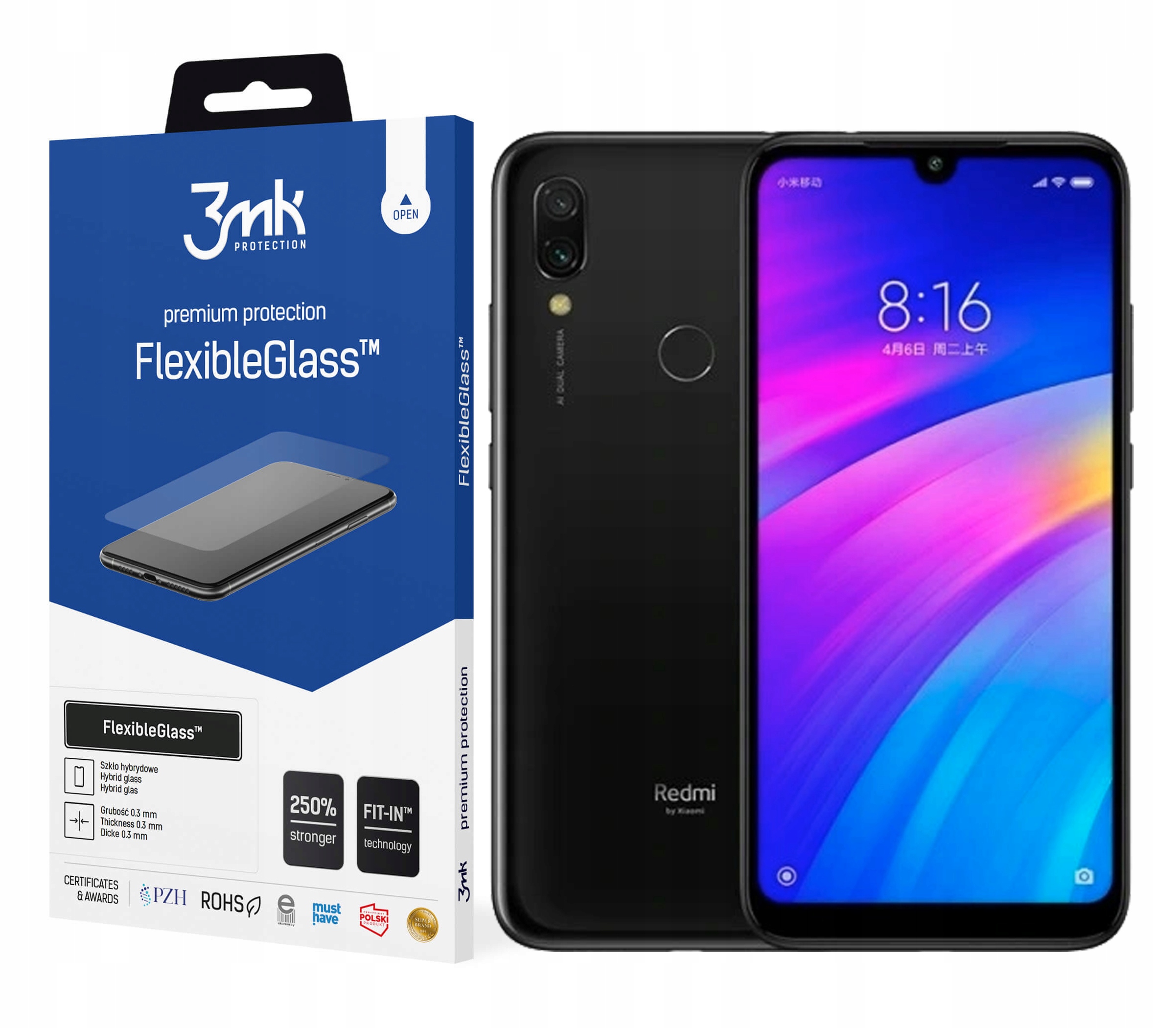 

Szkło 3MK FlexibleGlass do Xiaomi Redmi Note 7