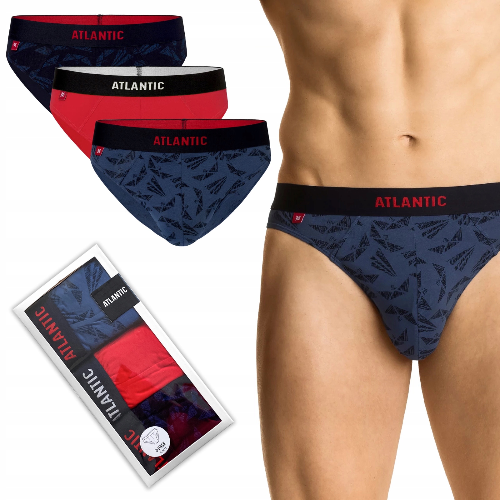 

Atlantic 3MP-121 slipy męskie sport 3-PAK M