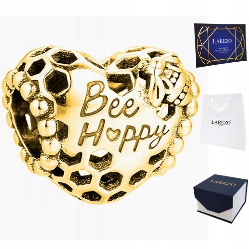 

Charms złoty Bee Happy Pszczoła srebro 925