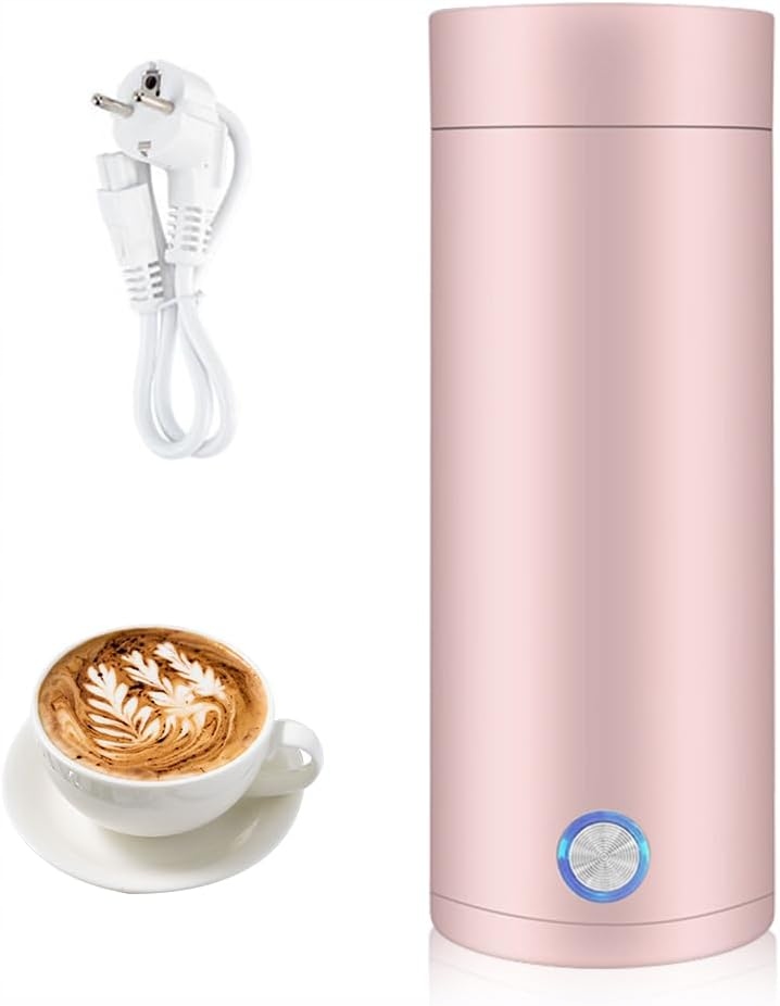 400 ML Přenosný Cestovní Mini Topný Hrnek, Cestovní Rychlovarná Konvice