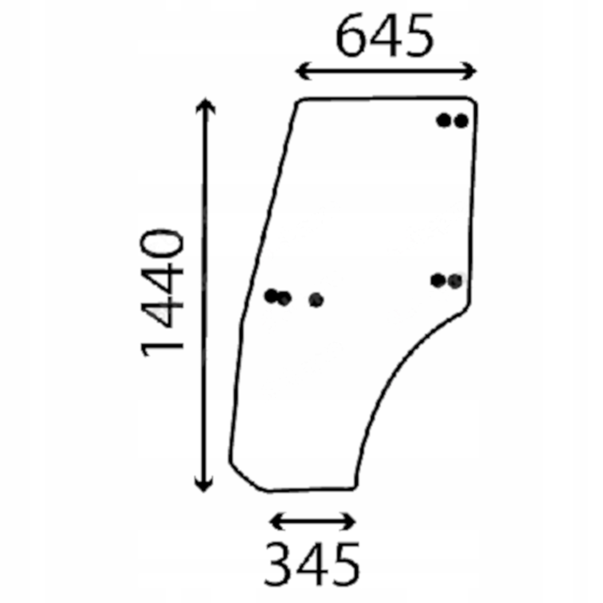 sklo Landini dveře levé 3659538M1