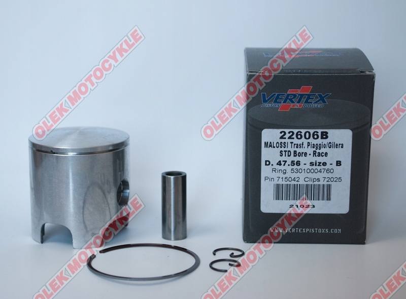 Vertex Piest Malossi (piaggio, Gilera) 47,57 MM Čap 12 MM (krúžky 530