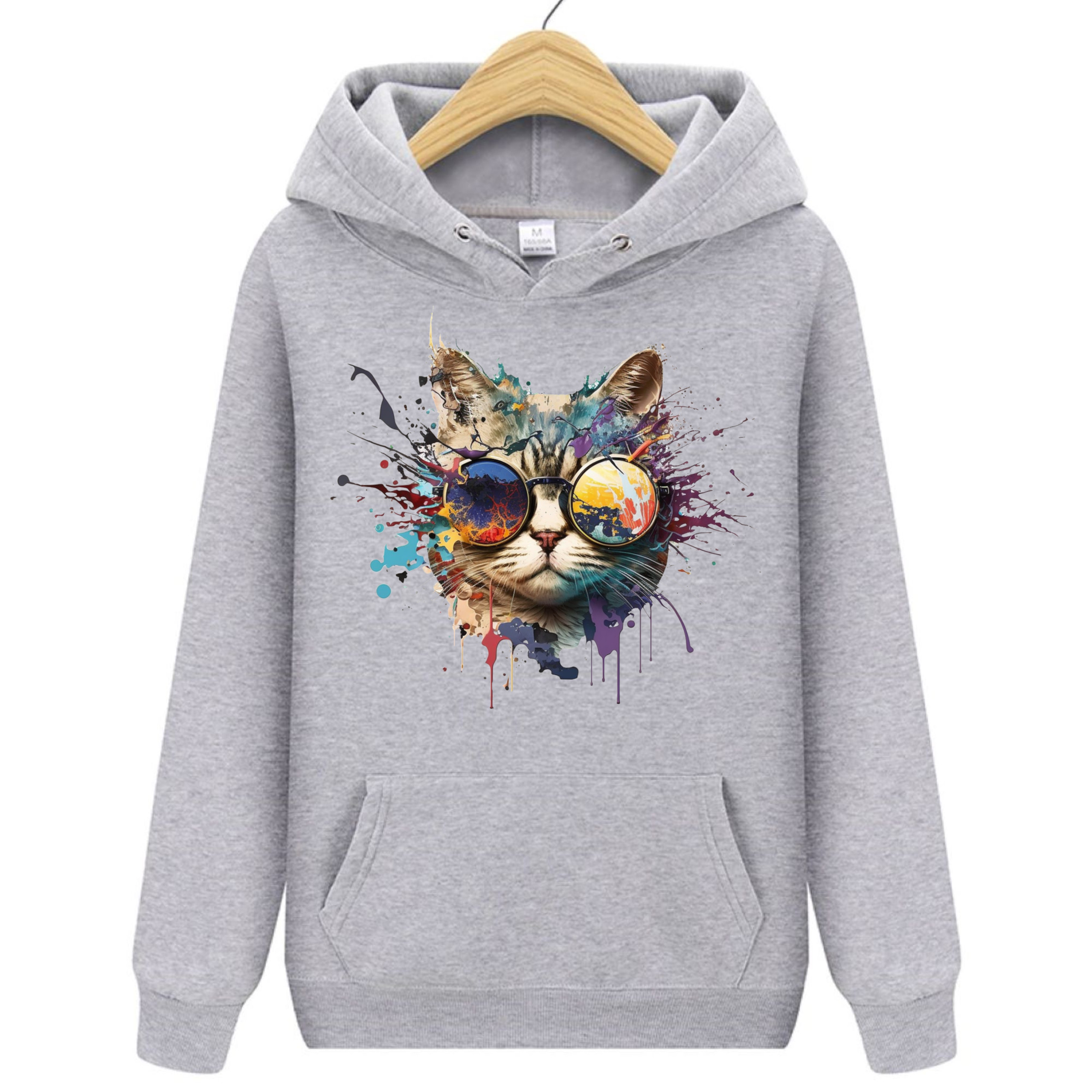 

Bluza Z Kotem Damska Z Kapturem Dresowa L