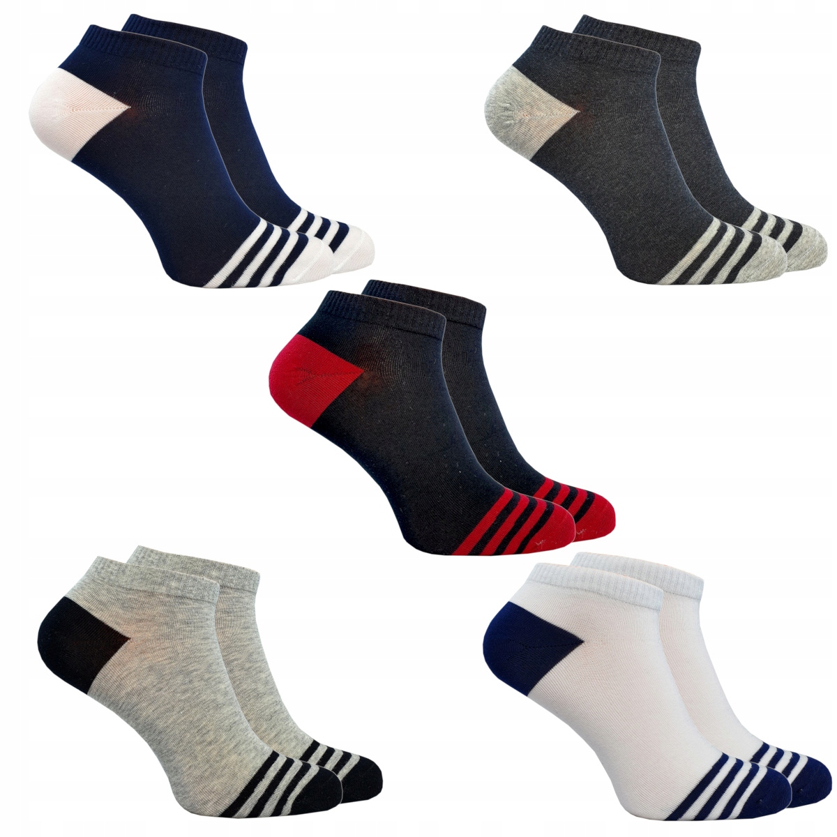 

5x Stopki Męskie Premium Skarpety Bawełna Krótkie