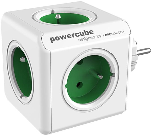 

PowerCube Original, rozgałęźnik 5 gniazd zielony