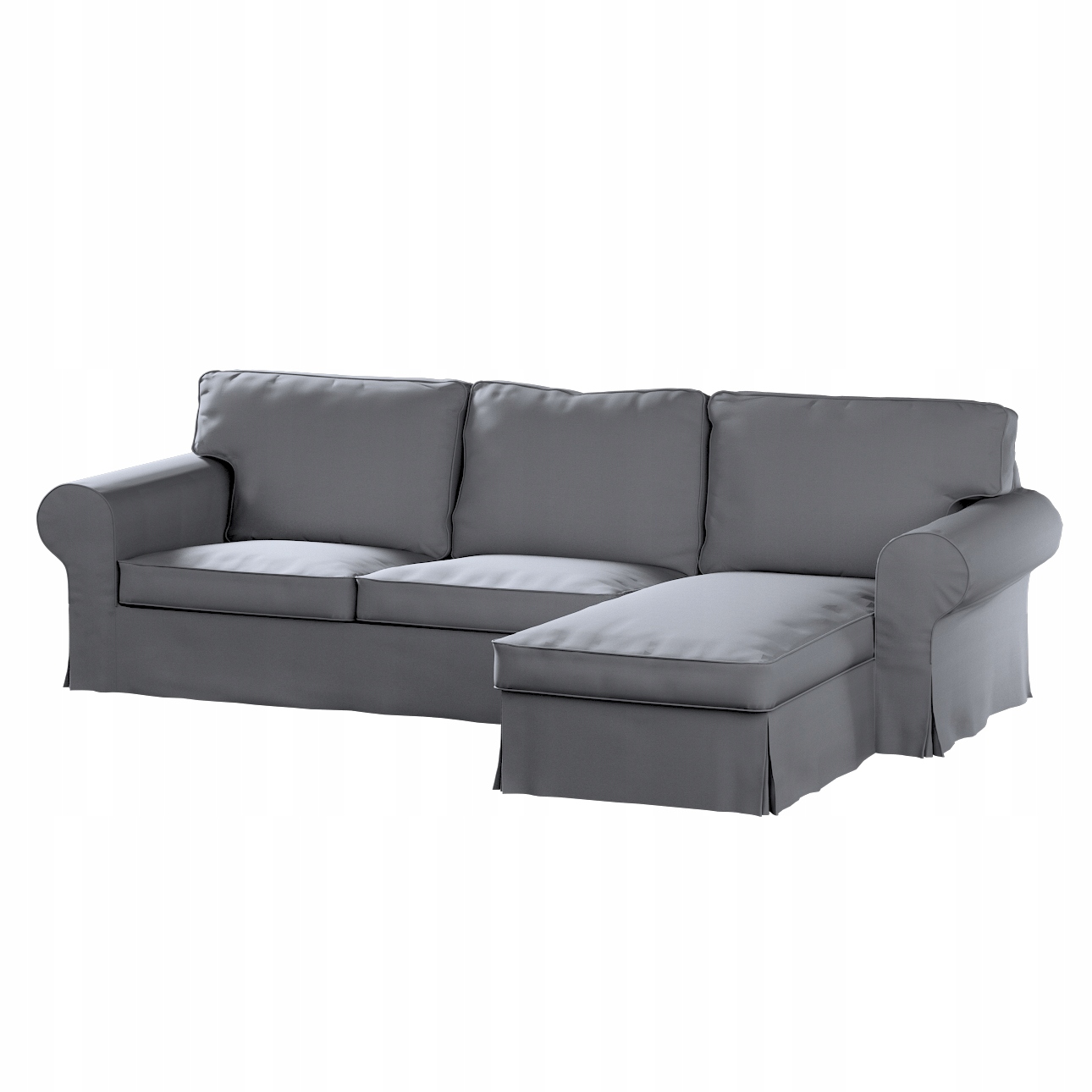 Dekoria potah na 2-místnou pohovku Ektorp a lehátko Ikea šedý