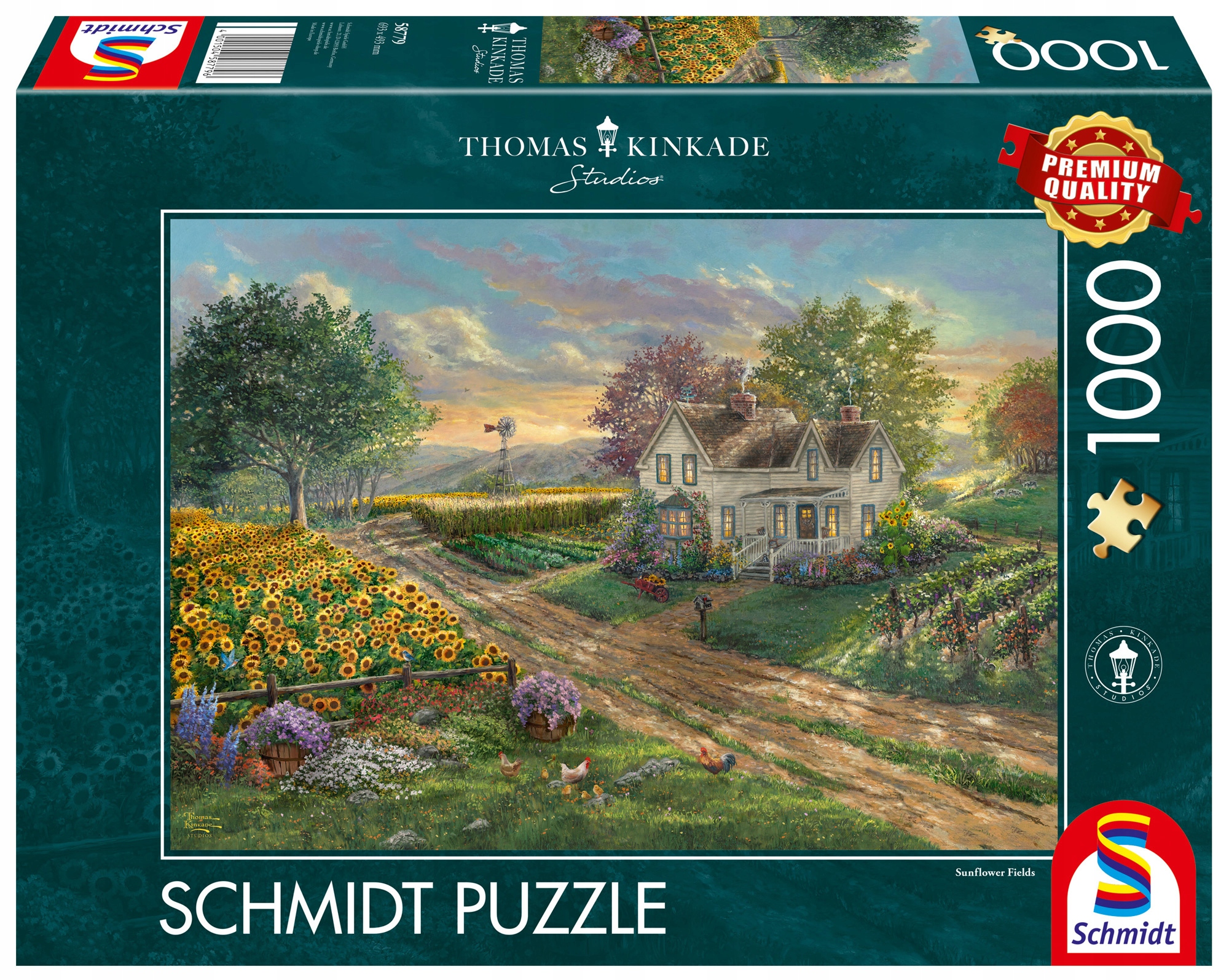 Puzzle 1000 el Schmidt PQ THOMAS KINKADE Pole słoneczników