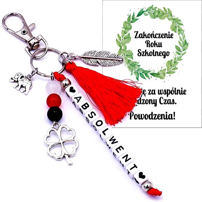 BRELOK IMIE PREZENT NA ZAKOŃCZENIE ROKU SZKOLNEGO ABSOLWENT SZKOŁA UPOMINEK