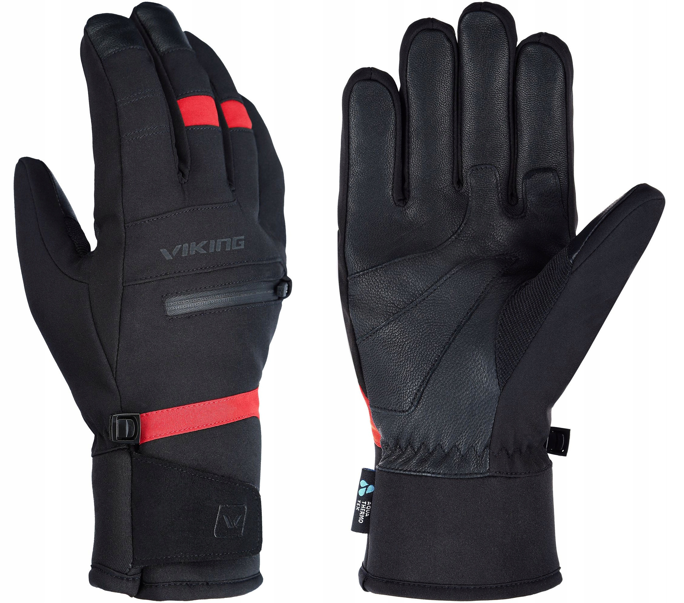Lyžařské rukavice Viking Kuruk 2.0 black-red 8