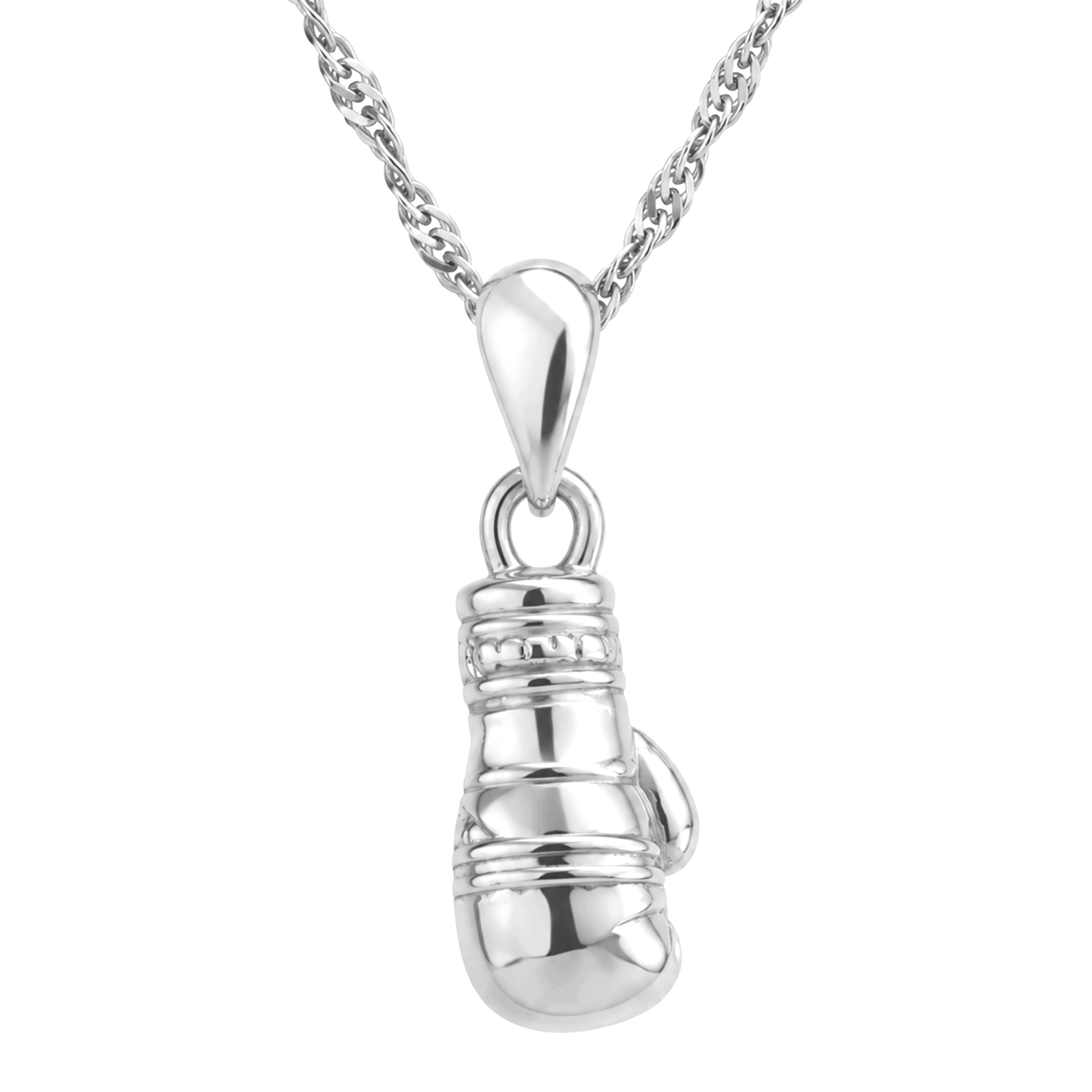 Stříbrný náhrdelník Boxerská rukavice Mma Pěst Box Bojového umění Stříbro 925