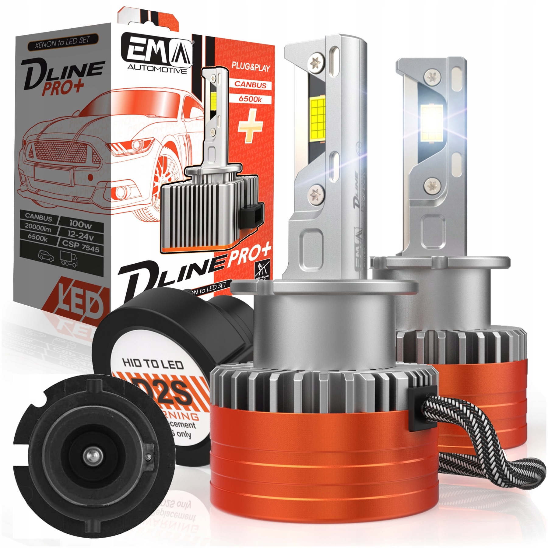 Žárovky D2S Led xenonové žárovky Hořáky Xenon Plug&Play 6500K Canbus Silné