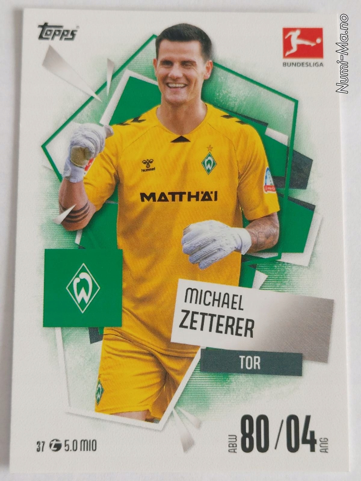Match Attax 2025/26 Bundesliga NR.037 Werder Bremen Zetterer 4814
