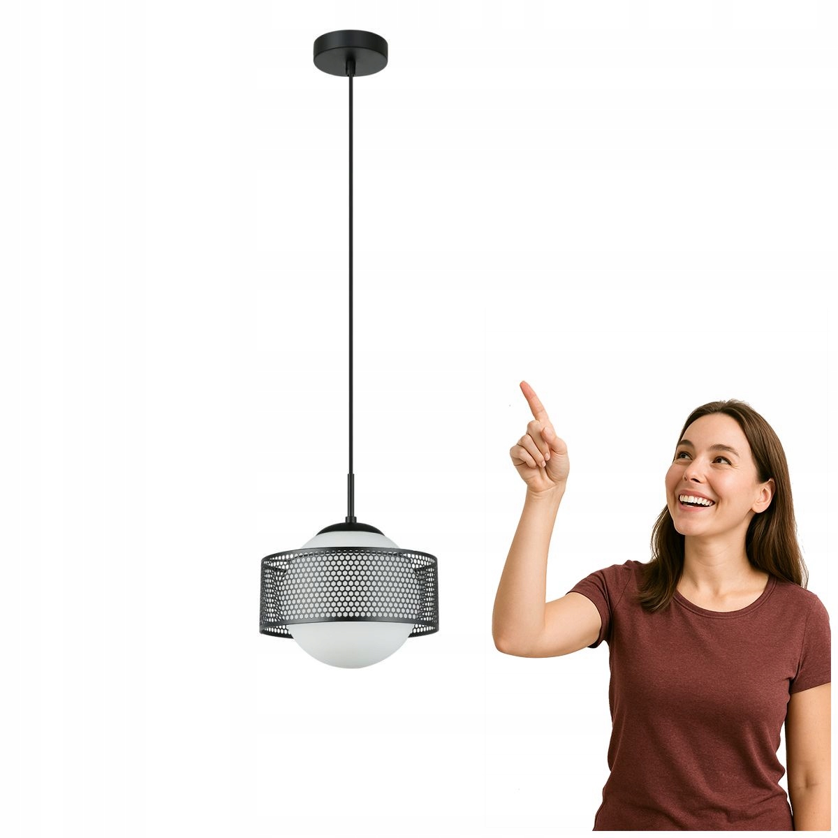 Závěsná lampa Lomica PND-55456-1L-BK Italux