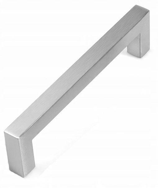 

Uchwyt meblowy kwadratowy srebrny inox 96mm