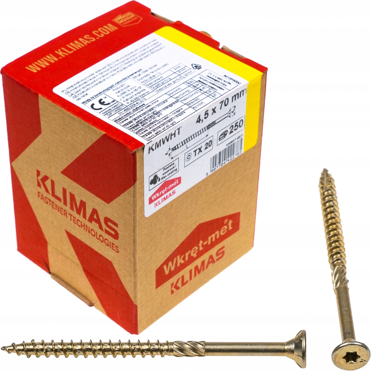 

Wkręty ciesielskie Tx 4,5x70 do drewna osb 250szt