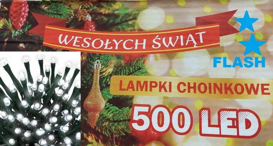 

Lampki Choinkowe Białe Zimne Z Fleszem 500 Flash