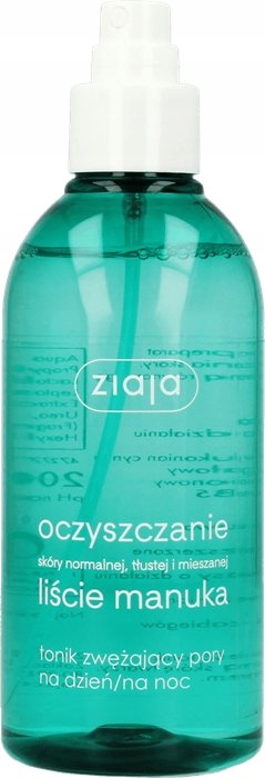 ZIAJA TONIK ZWĘŻAJĄCY PORY LIŚCIE MANUKA 200ml