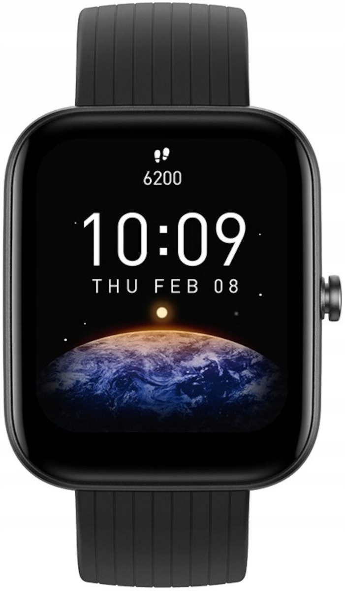 Czarny Smartwatch AMAZFIT Bip 3 Pro GPS Materiał paska guma