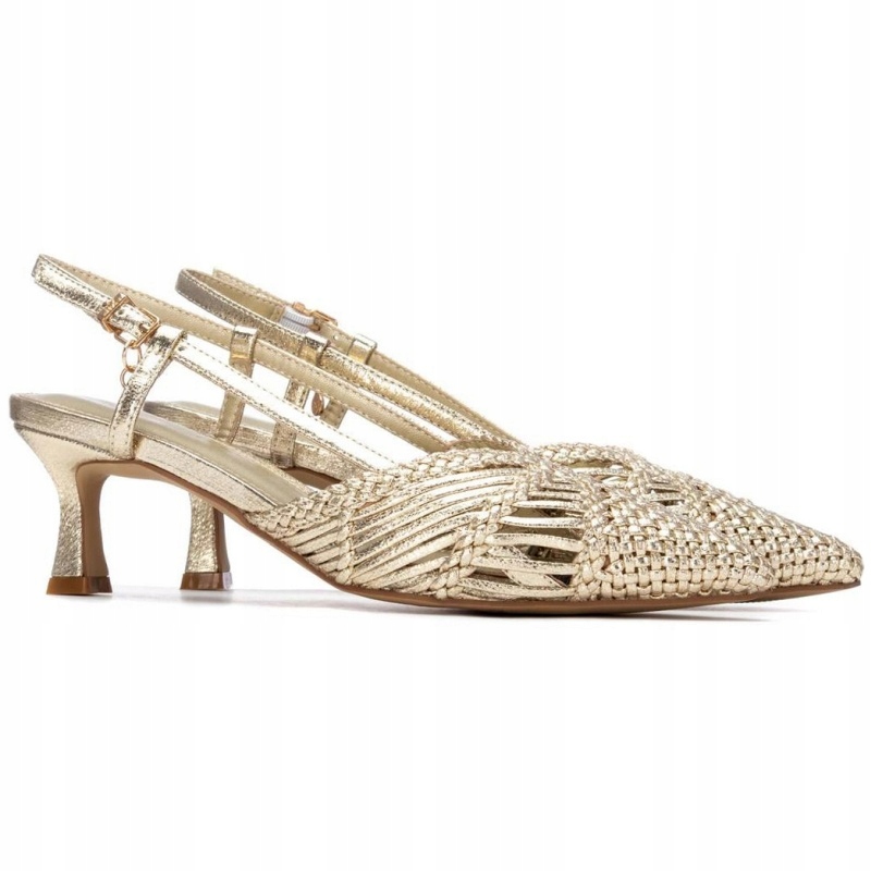 Dámské sandály Xti 145301 Z.c.oro zlaté na podpatku Vel. 36