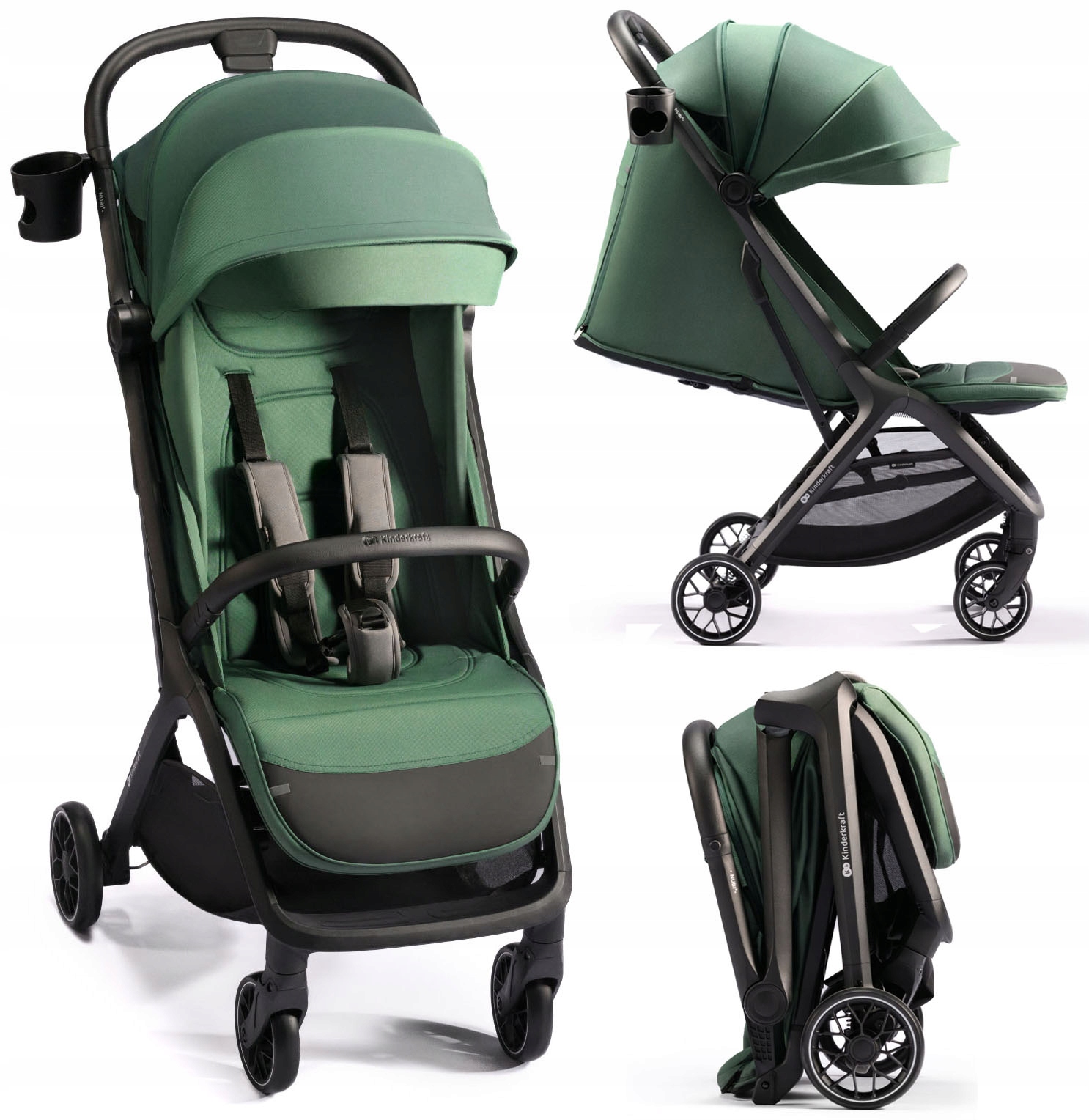 WÓZEK SPACEROWY KINDERKRAFT NUBI2 do 22kg GREEN