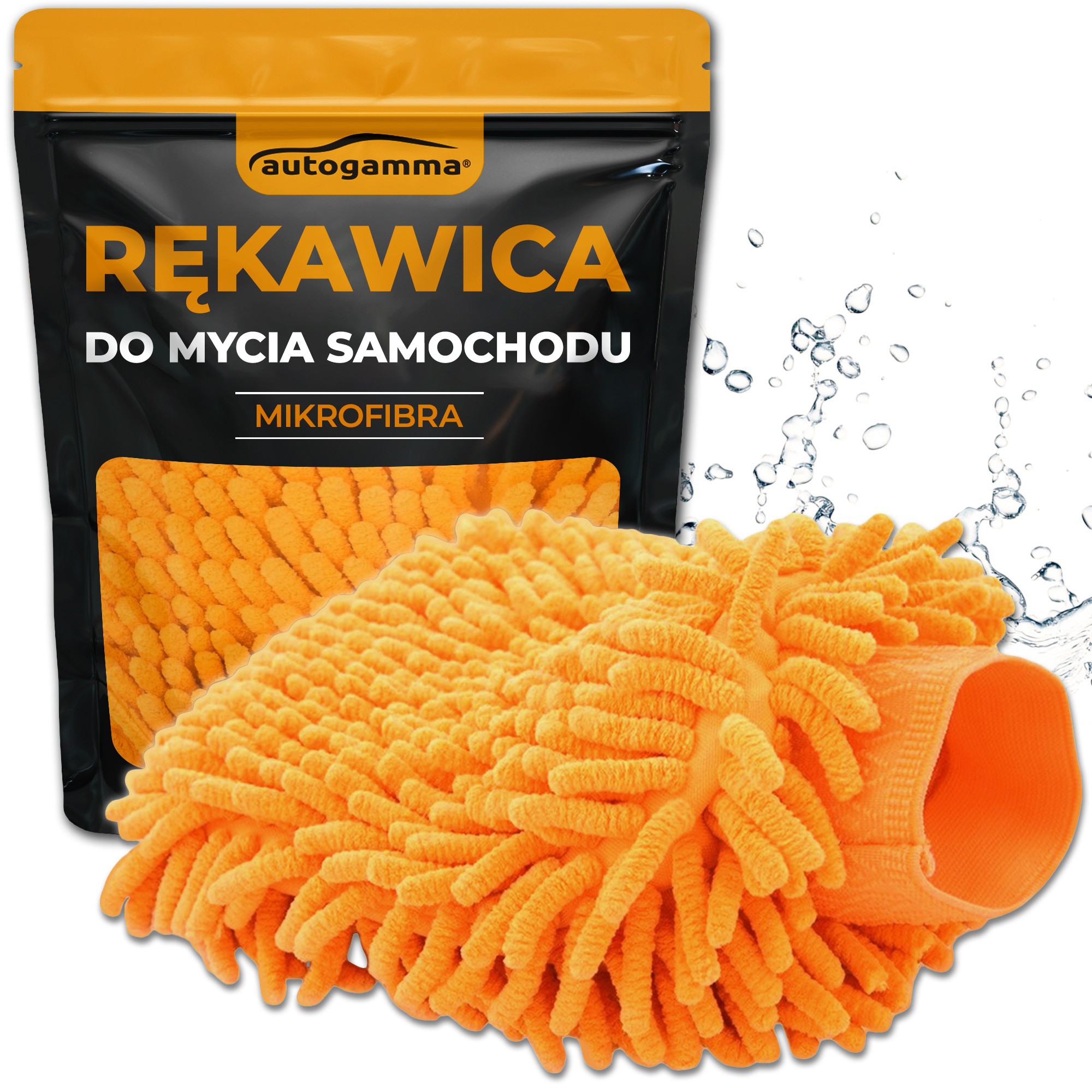 Rękawica do Mycia Czyszczenia Auta Pojazdu Samochodu Mikrofibra 21x15cm