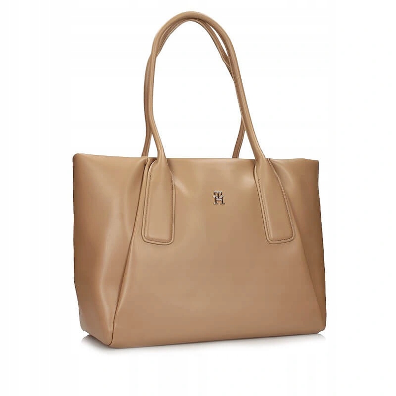 Dámská kabelka Tommy Hilfiger AW0AW18374 Rbc Th Essential Tote béžová