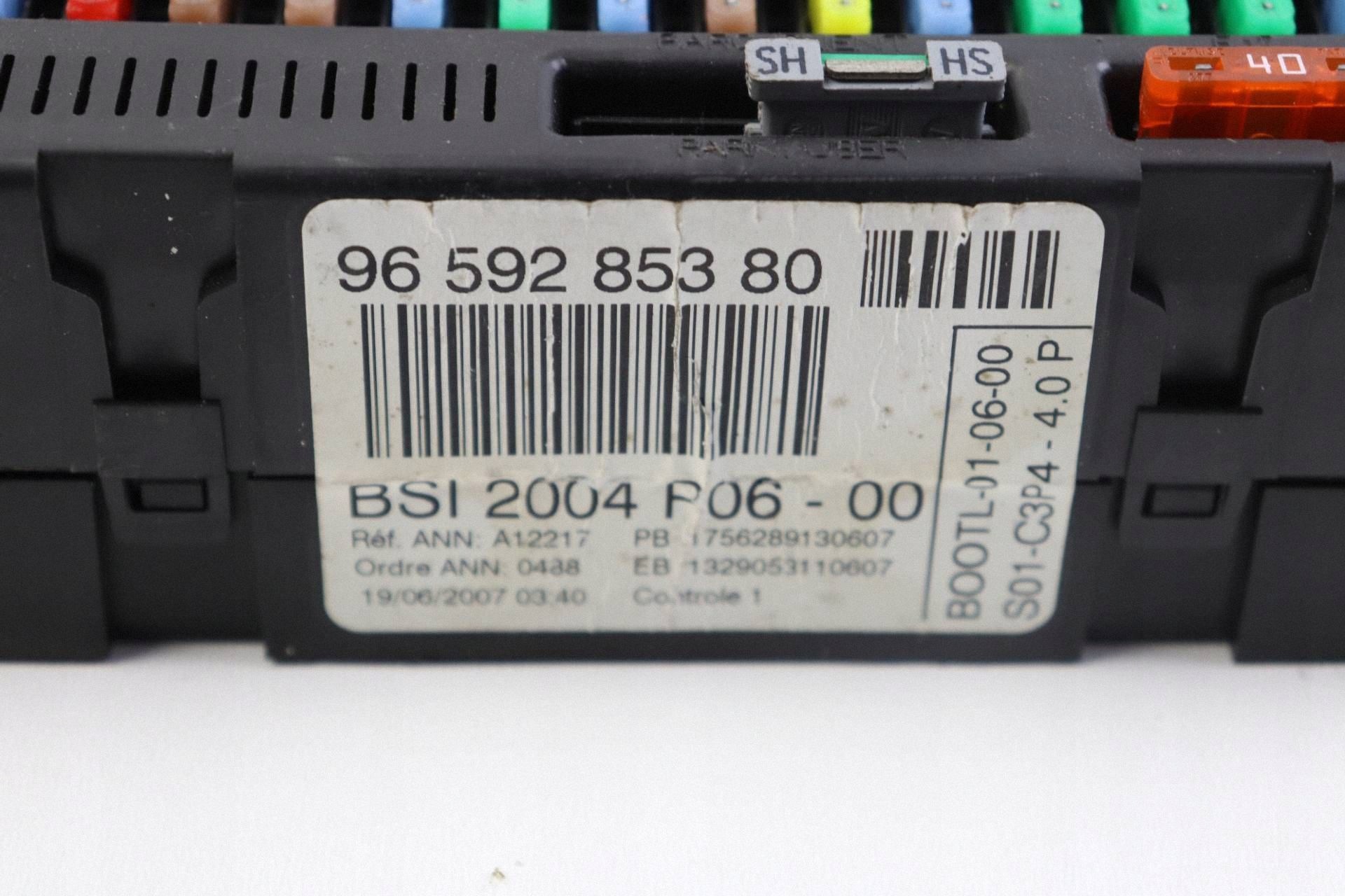 CITROEN PEUGEOT module compartment control unit BSI 9659285380