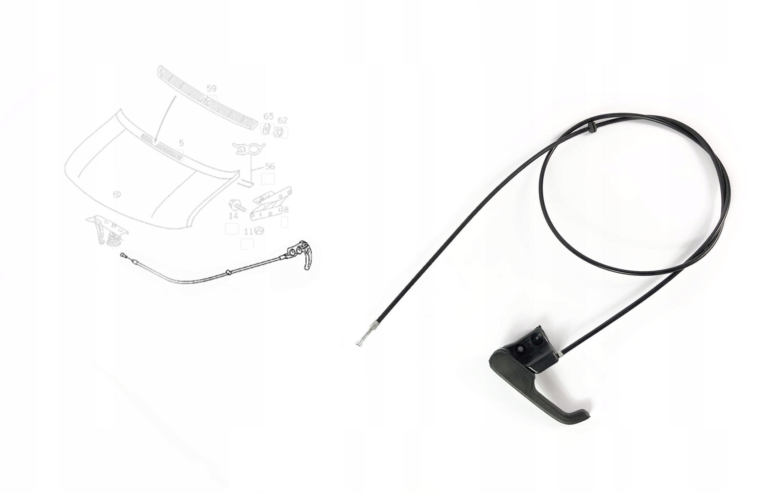 A9017500359 - ТРОС ТРОС ОТКРЫВАНИЯ КАПОТА VW LT (1995-2006)