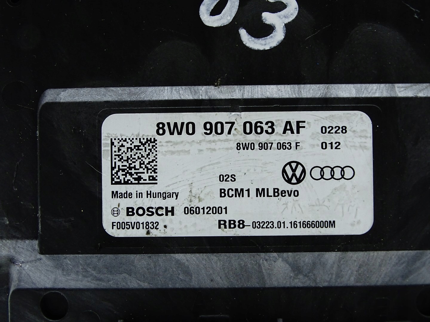 module control unit KOMFORTU BCM AUDI A4 B9 8W 8W0907063AF