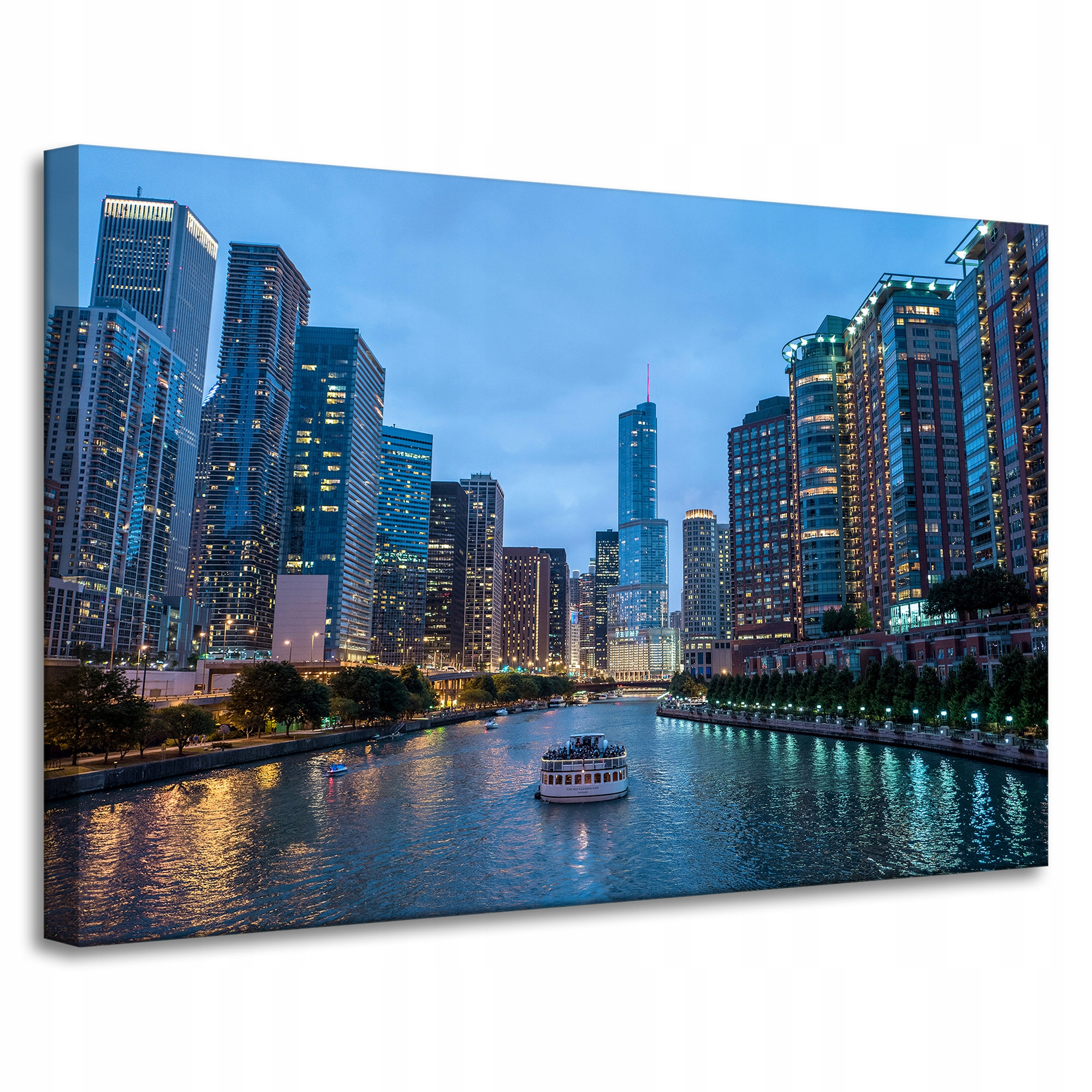 Obraz Canvas Architektura Chicago řeka 90x60 cm