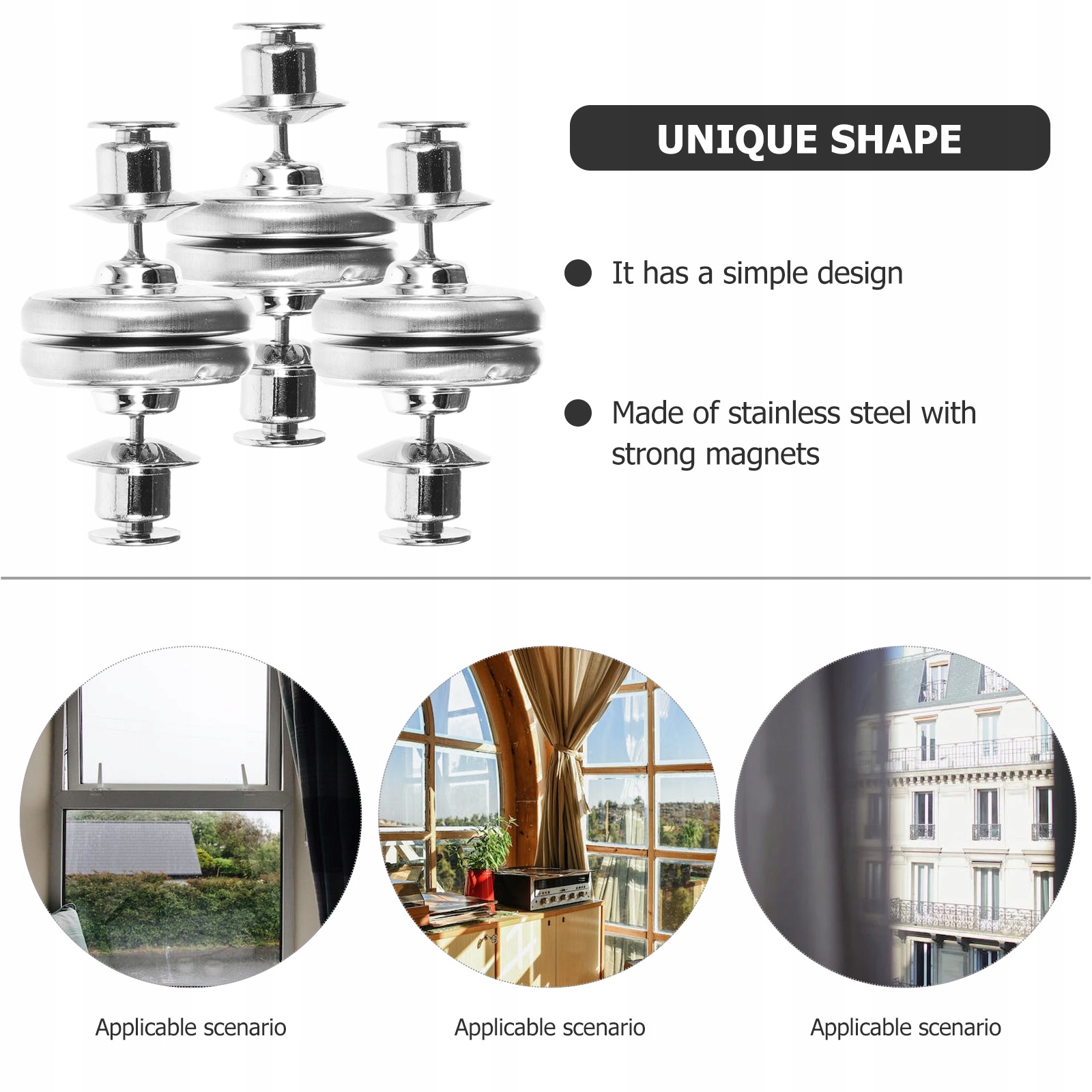 MAGNETYCZNE CIĘŻARKI DO ZASŁON MAGNETY Rodzaj inne