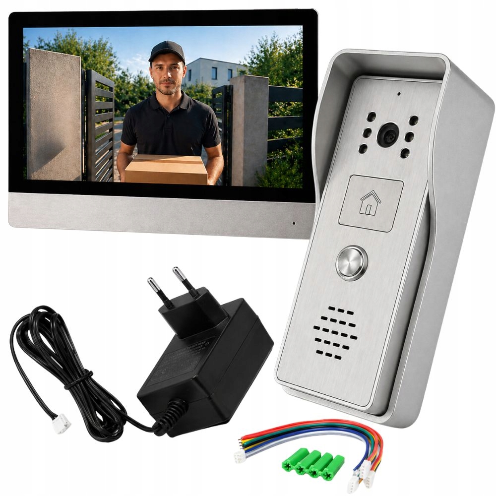 Videovrátnik Video Domofón Do Brány Menu Pl LCD Furtka Wifi Nocná Ir