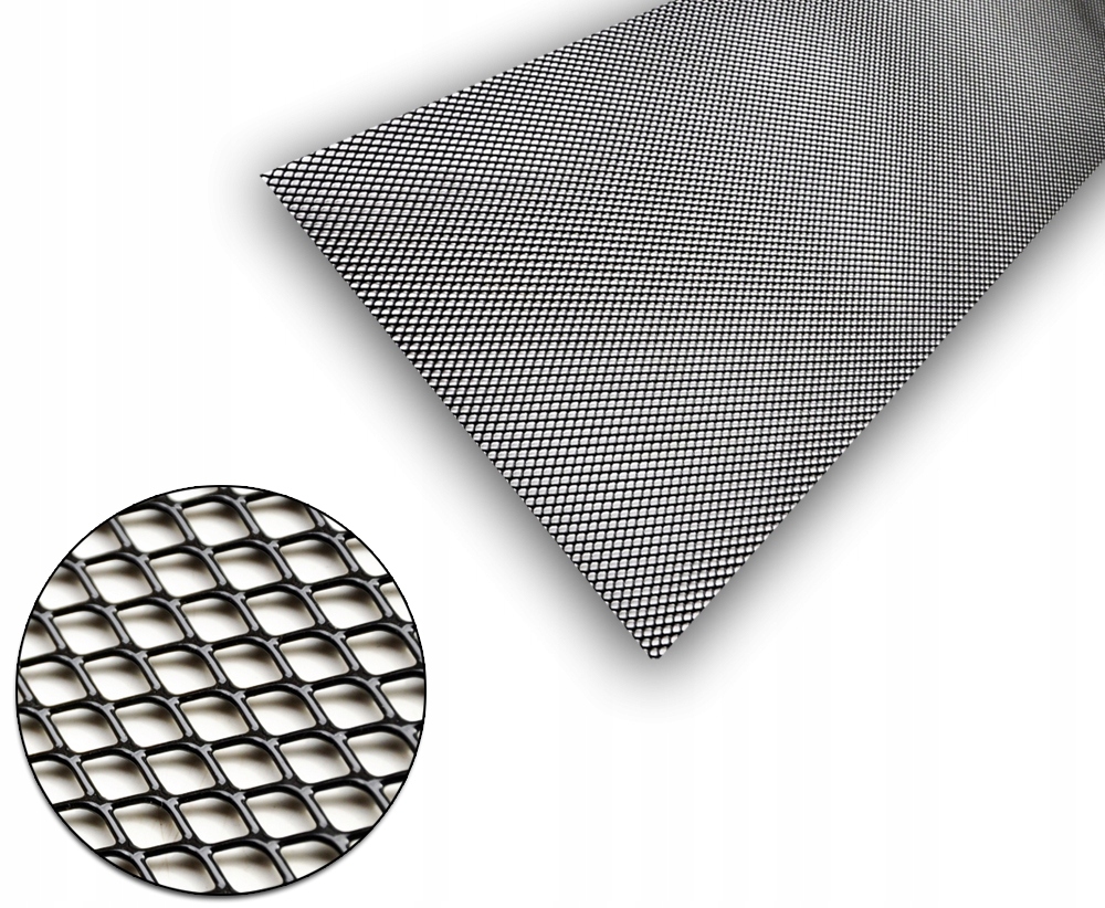 

Siatka tuningowa aluminiowa Czarna 6x4mm 100x25cm