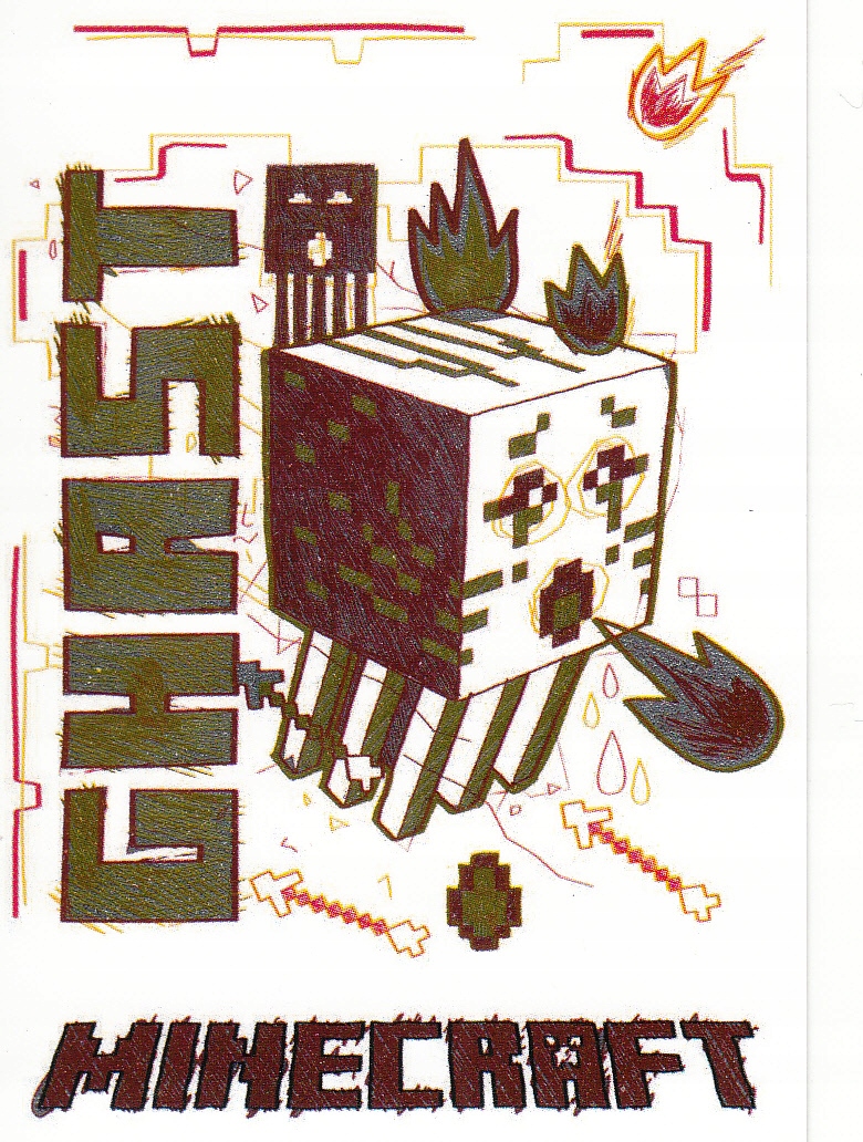 Karta Kolekcjonerska Panini Minecraft Time To Mine Sketch Ghast 121