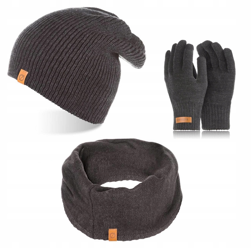 Sada Čepice Nákrčník rukavic Brodrene Graphite