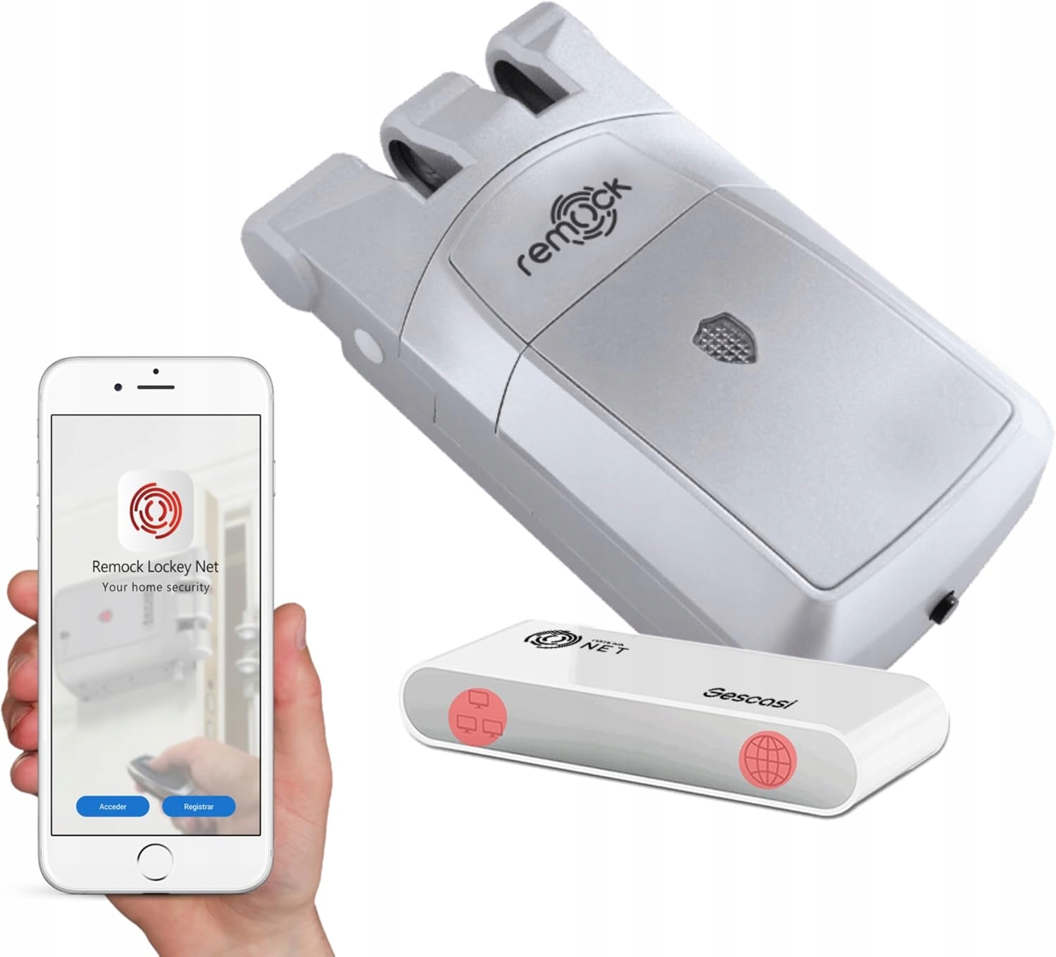Neviditeľný zámok Remock Pro, 3 W, strieborná farba
