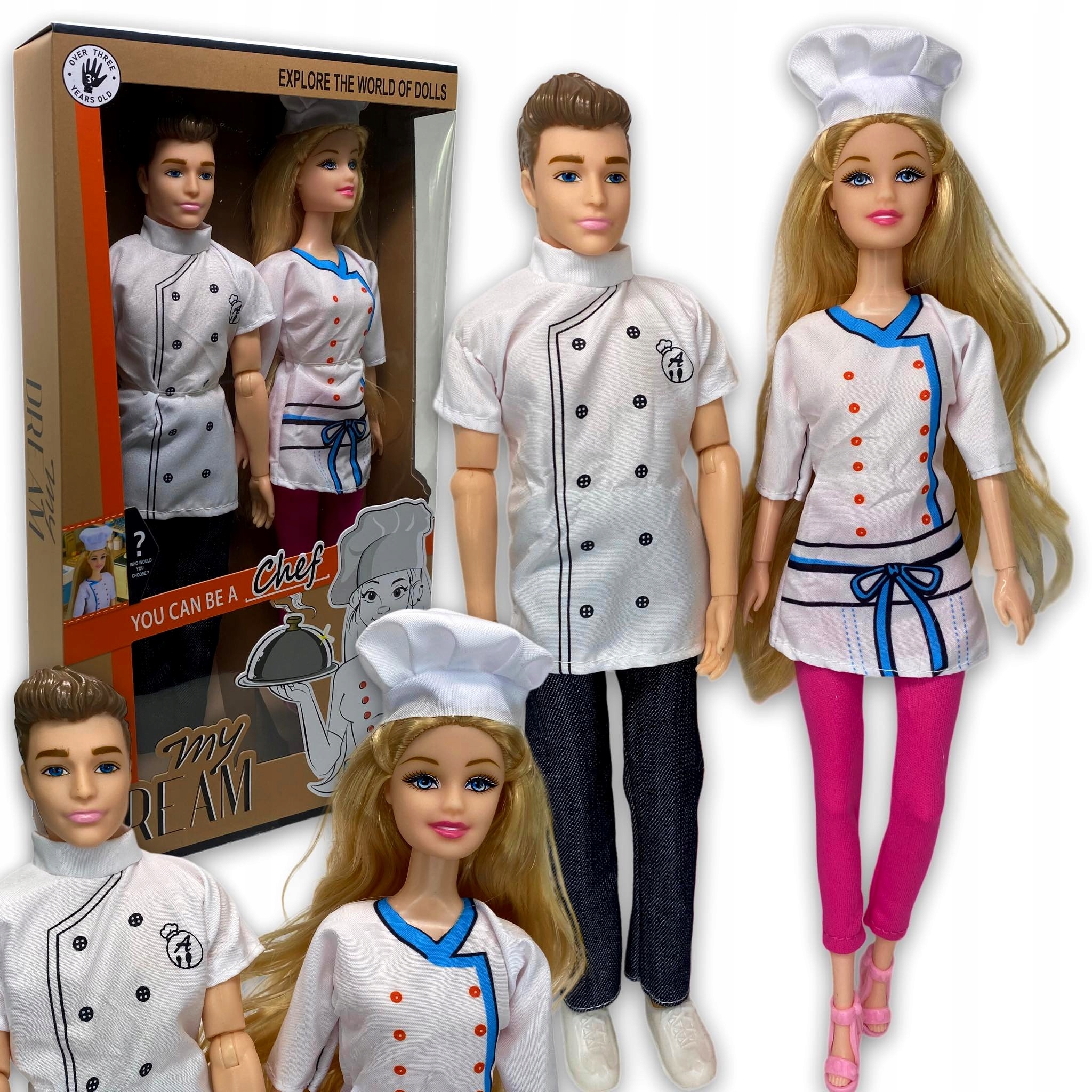 

Lalka Barbie Ken Zawody Kucharz Kucharka Zestaw