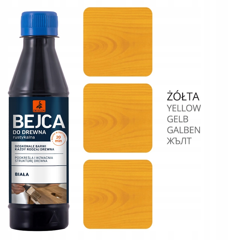 Bejca Do Drewna Rustykalna Dragon 200ml ŻÓŁTA