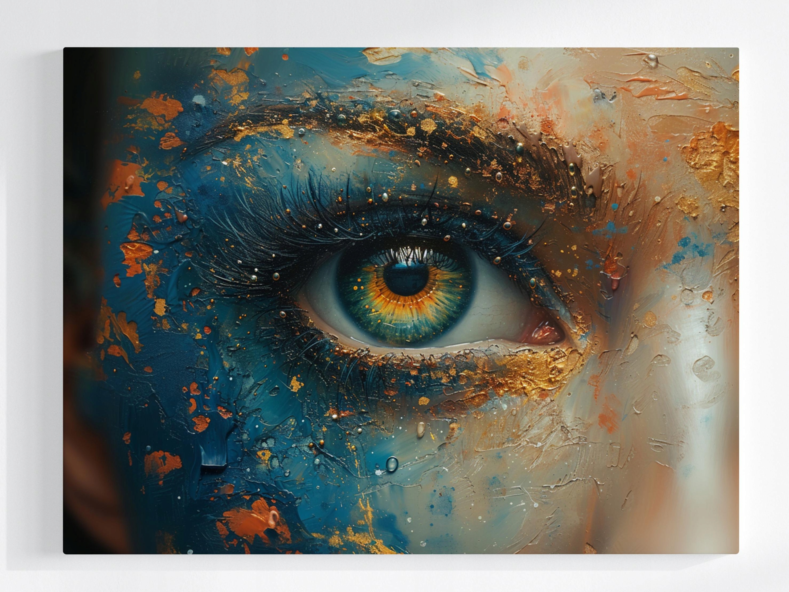 Obraz Na Plátně Canvas Barevné Oko Pastely Olejový Obraz 80x60