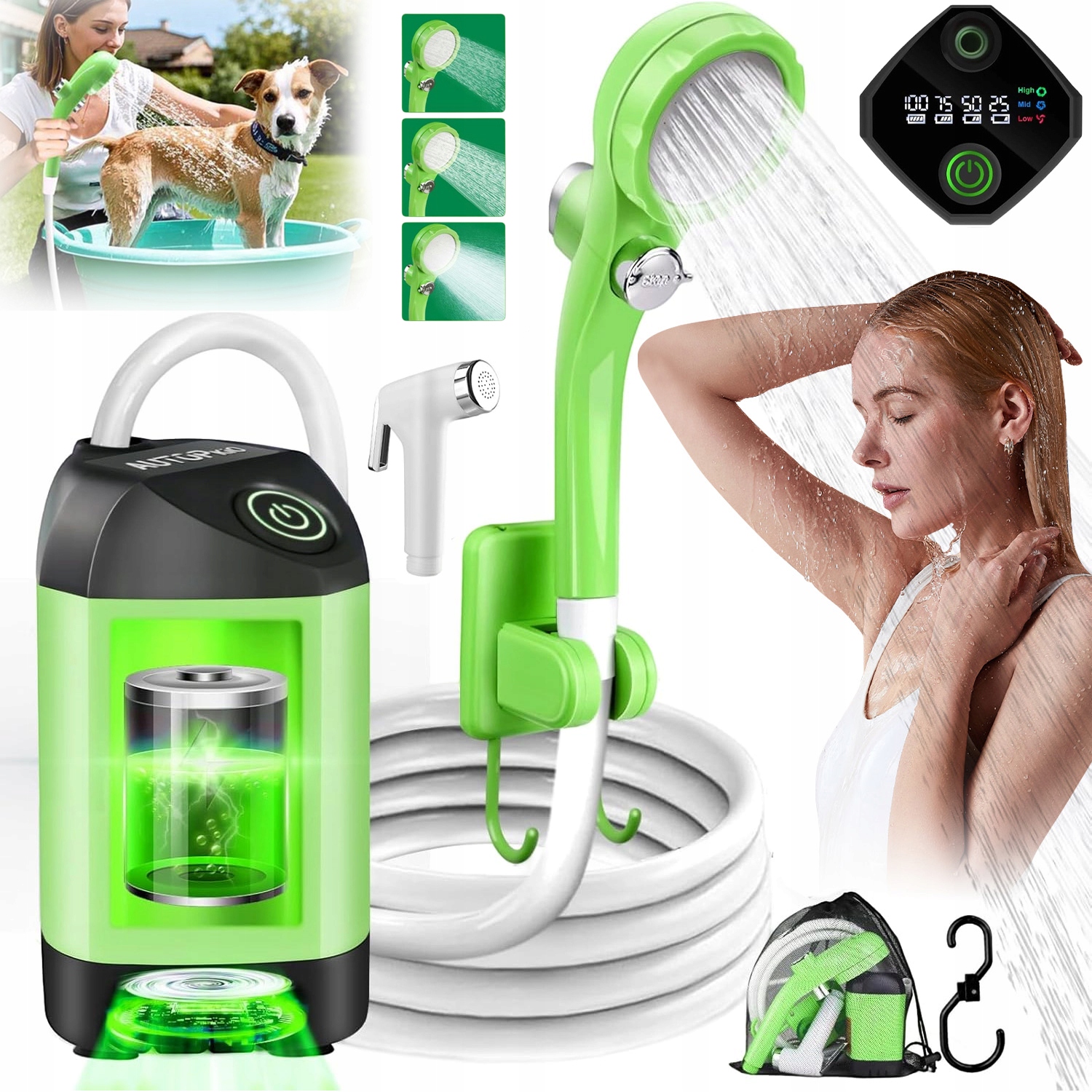 Turistická Sprcha Kempingová Pod Stan Přenosná Polní Sprcha S Led