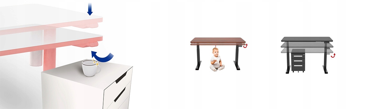 Biurko dla dziecka regulowane rosnące ergonomiczne Wysokość mebla 89 cm