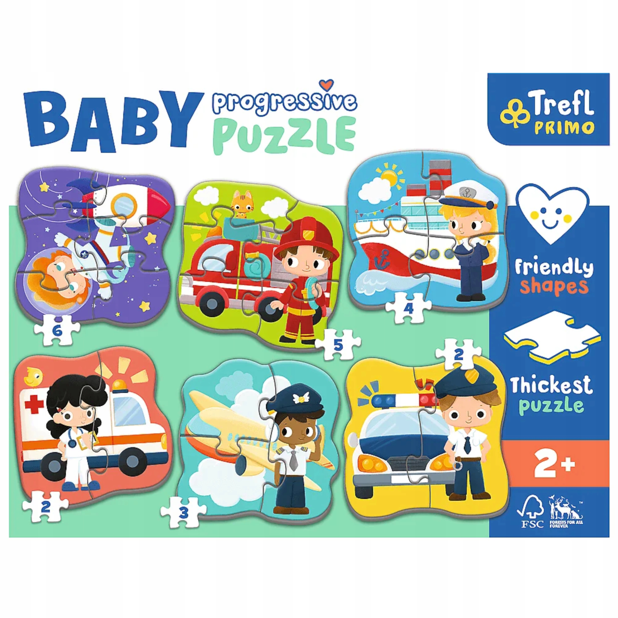 Puzzle Trefl Baby Progressive 6W1 POJAZDY I ZAWODY 2+ 44001 EAN (GTIN) 5900511440010