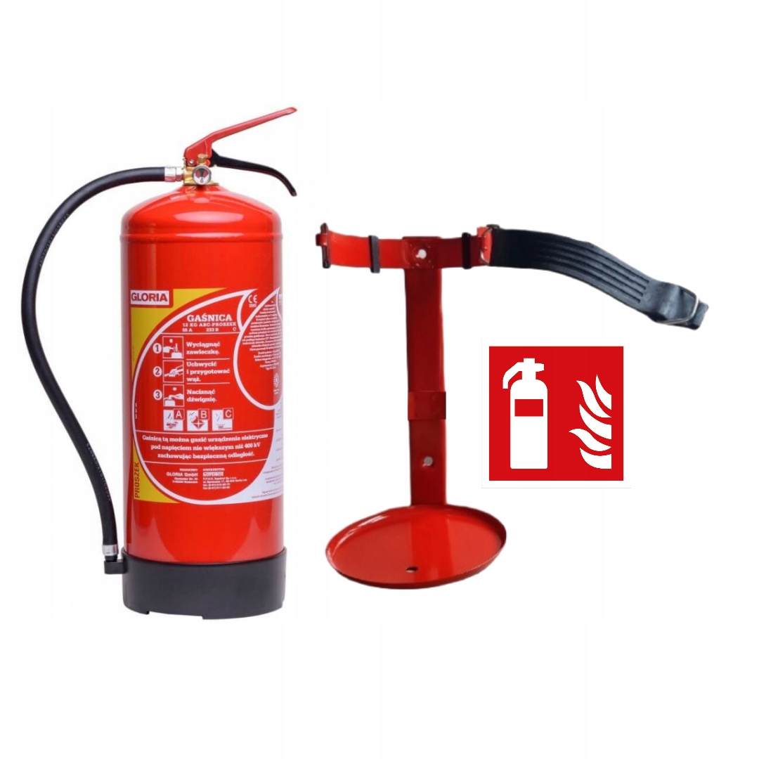 Práškový hasiaci prístroj 12 kg A/b/c tanierový vešiak značka Výroba 2025