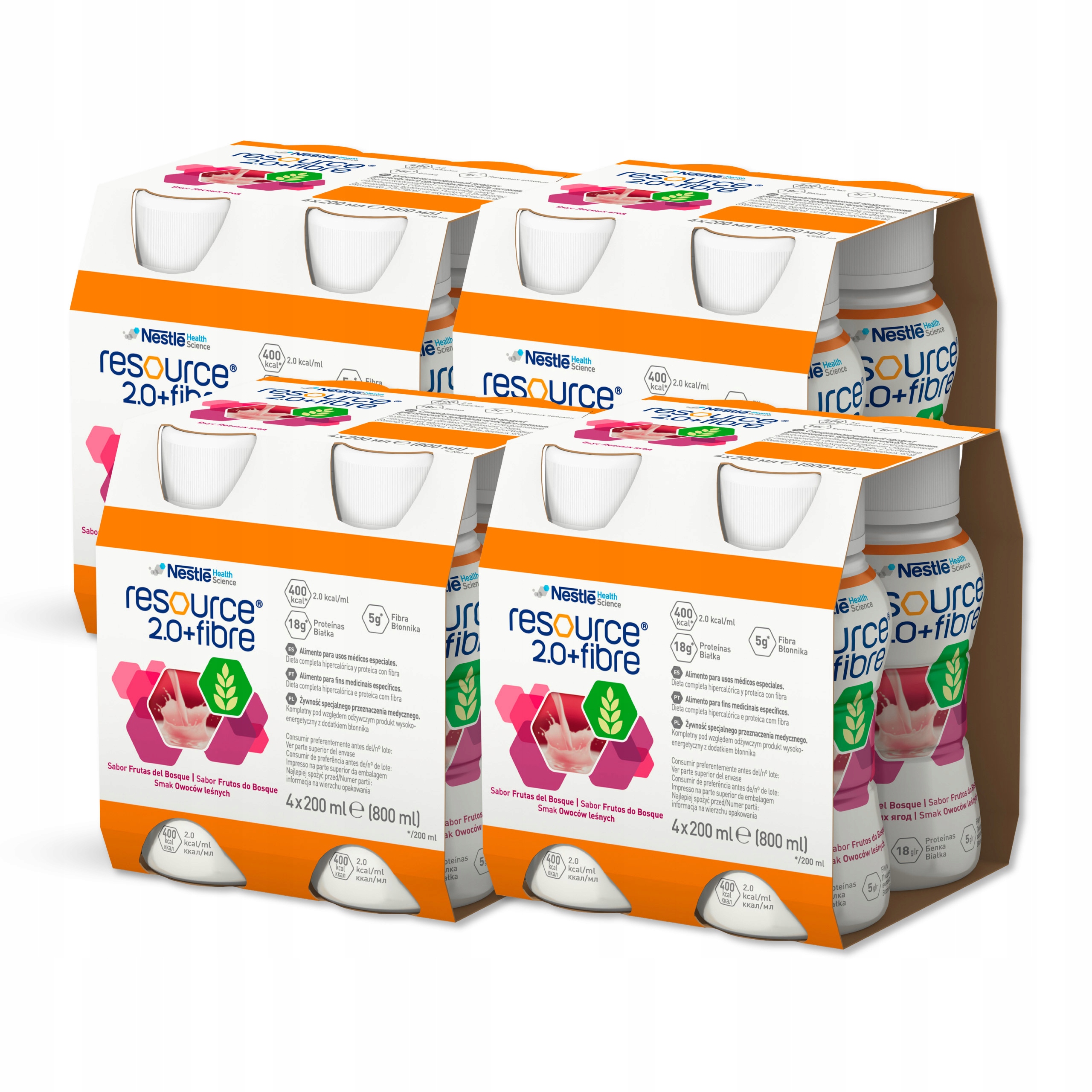 Nestle Resource 2.0 Fibre owoce leśne 16x 200 ml