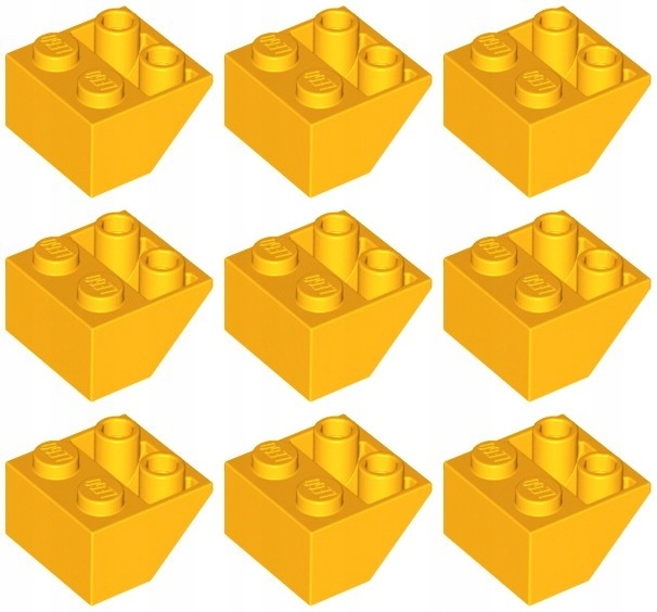 

Lego 3660 Skos Odwrócony pomarańcz jas (10g) 9 szt