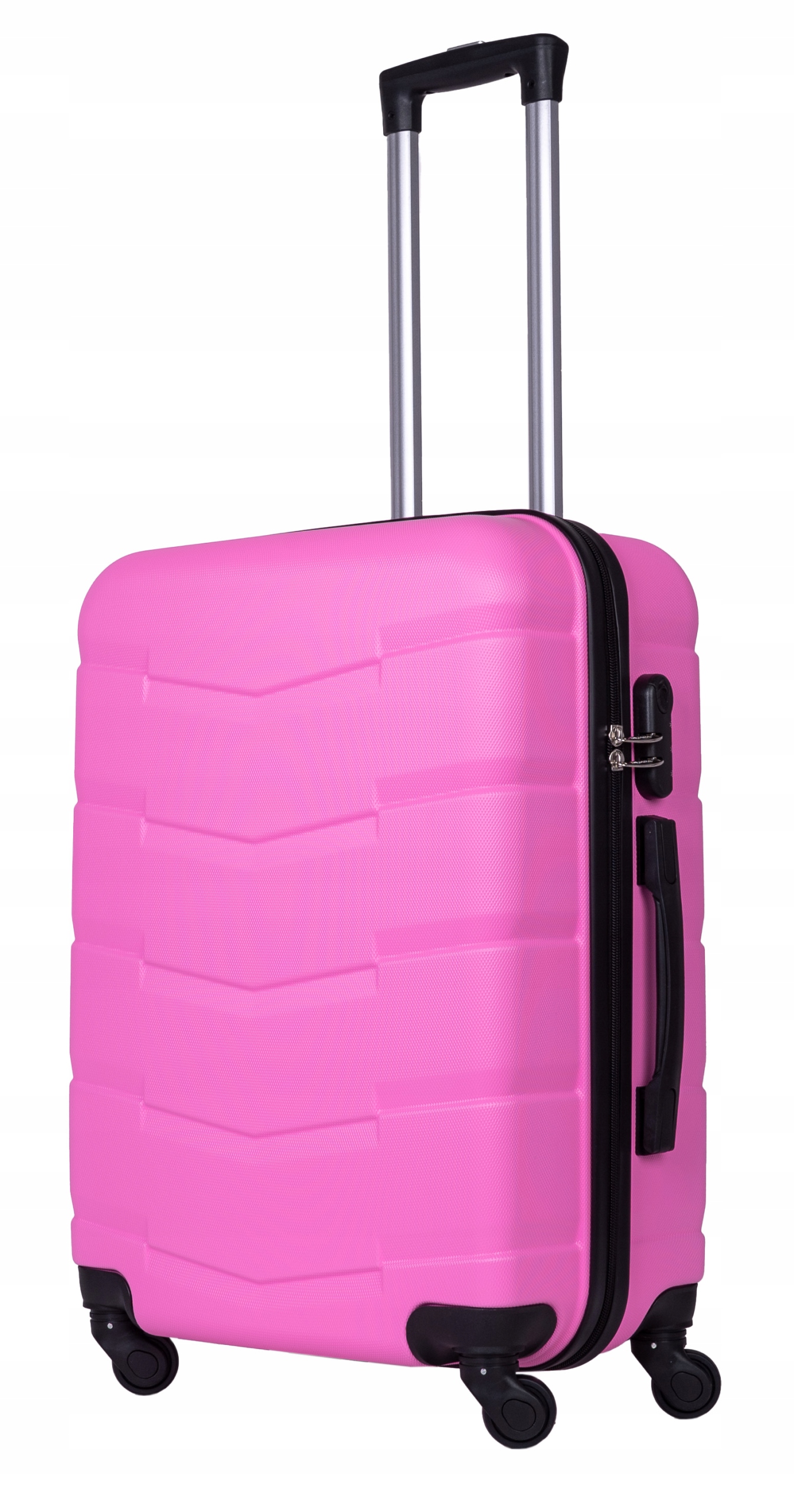 WALIZKA PODRÓŻNA ROZMIAR ŚREDNI M 60L BAGIA WALIZKI ABS BARCELONA Wysokość 65 cm